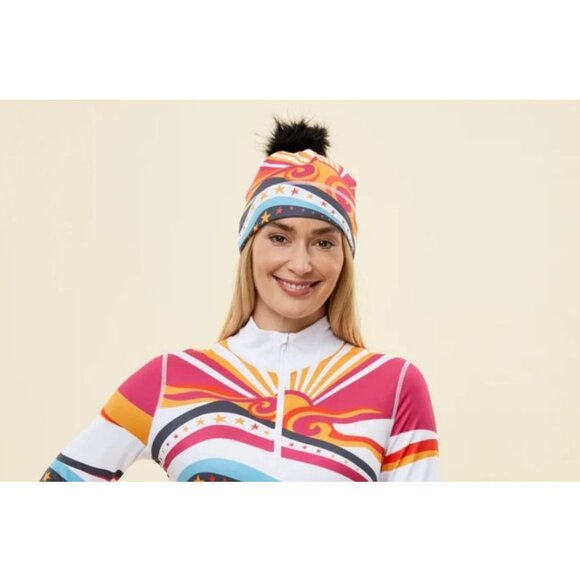 NWT Krimson Klover Hat BEANIE Dream On Apres Ski Removable Faux Fur Pom Multi - Picture 5 of 12